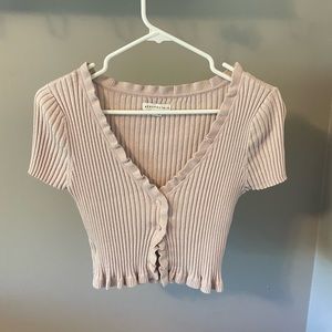 Aeropostale blush pink crop top